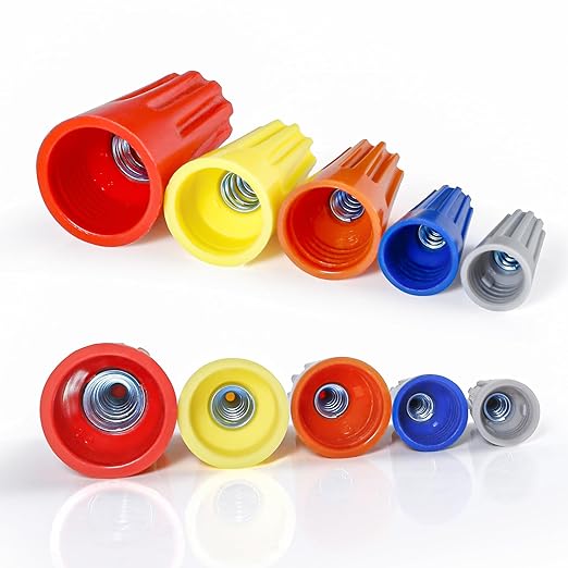 XHF UL Listed 70Pcs Yellow 22-10AWG Wire Connector Nuts, Wire Caps for Quick Connection Max.2#12 w/2#14 w/2#16 Min.2#18