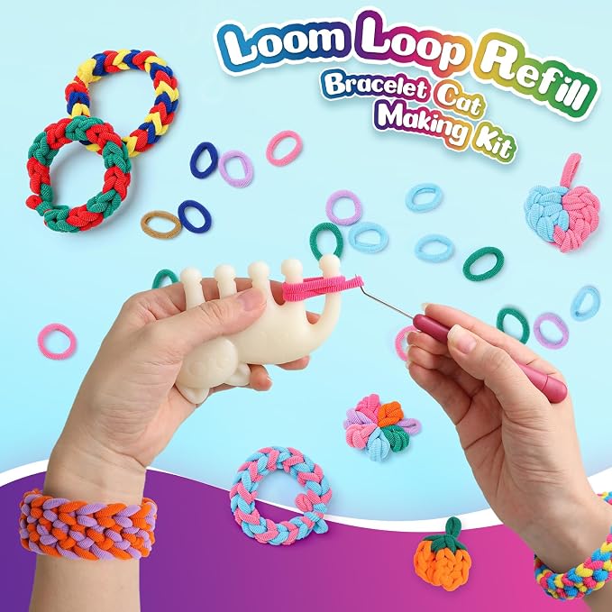 DDAI Bracelet Making Toys Refill Loops Elastic Cloth Band - Image 2