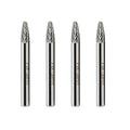 SF-1 Tree Shape Tungsten Carbide Rotary Burr, Double Cut Solid Carbide Rotary Burr Set 1/4" Shank,4pcs for Die Grinder Drill,Metal Carving, Polishing,Engraving,Drilling by LU&MN