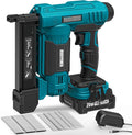 ALLOYPOWER 18 Gauge Nail Gun Battery Powered, 2 in 1 Cordless Brad Nailer/Electric Stapler with 2.0Ah Battery and Charger,1000pcs Nails and 500pcs Staples Included for Home Improvement & Woodworking