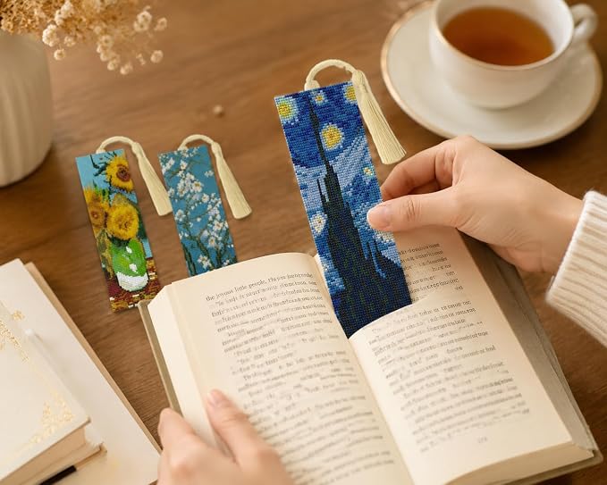 NEGEKFKX 5 Pcs Cross Stitch Bookmark Kit - Image 4