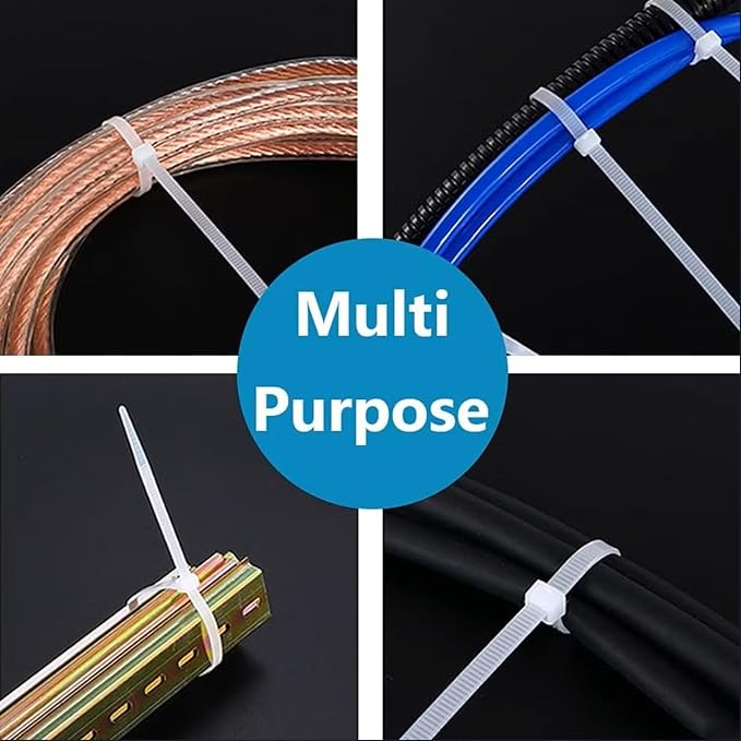 1000pcs Small White Zip Ties 4 Inch, Mini Cable Ties Tiny Zipties 4 In Micro - Image 3