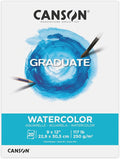 Canson Graduate Watercolor Pad, 9x12 inch, 20 Sheets | Artist Paper by Unknown