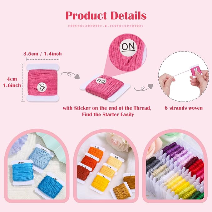 PAXCOO 488Pcs String Bracelet Making Kit, Friendship Bracelet String Kit - Image 6