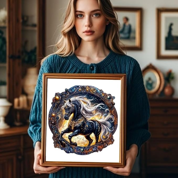 Wooden Puzzles Adults, Elegant Horse Wooden Puzzles 200 Pieces, Unique Animal - Image 4