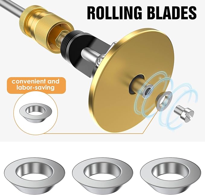 Only blade-Wheel marking gauge, rolling blade, woodworking dovetail scribing gauge, scriber marking tools, essential tools for woodworking projects (Blade 3pcs)