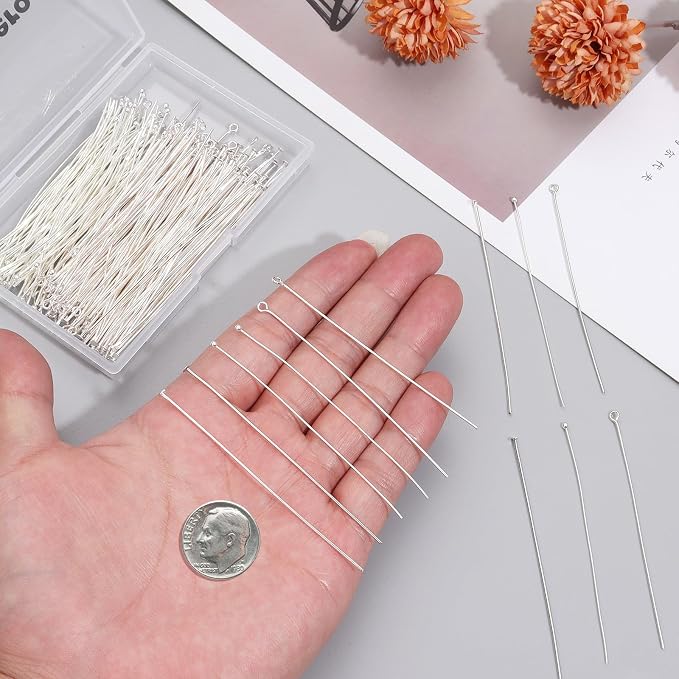 210 Pcs 70mm/2.76 Inch 21 Gauge Head Pins - Image 3