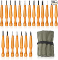 Wood Carving Tools Set - 20 Pcs Wood Carving Knife Set Beginner Whittling Kit with Canvas Case for Adults Children, Carving DIY Wood Carving Kit - Perfect for Beginners and Experts
