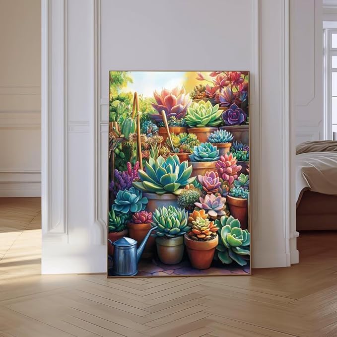 VeGuude Diamond Art Kits for Adults, Succulent Plants Diamond Paintings Kits - Image 6