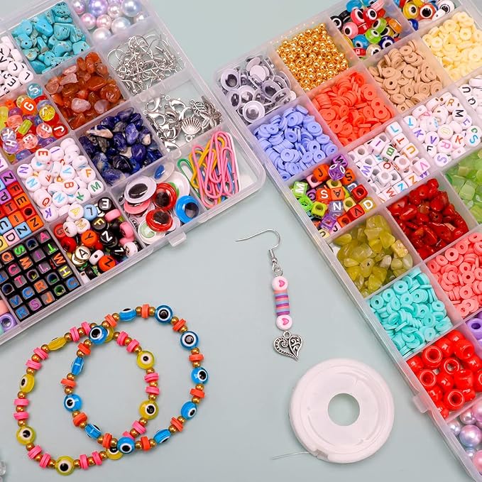 IOOLEEM 28 Grids Plastic Bead Organizer Box, Organizer Container Storage Box - Image 6