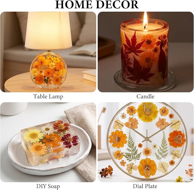 NESCCI 350 Pcs Orange Fall Dried Flowers - Image 5