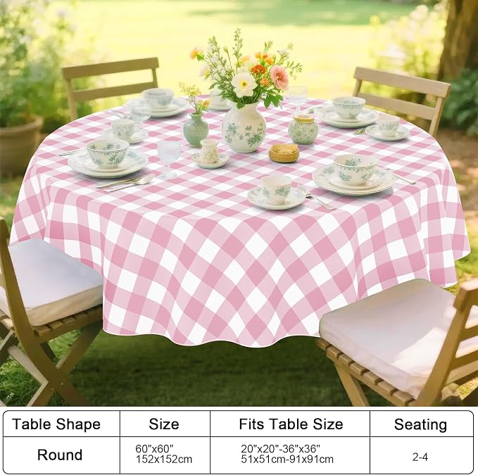 Smiry Plastic Table Cloth, Waterproof Vinyl Tablecloth - Image 7
