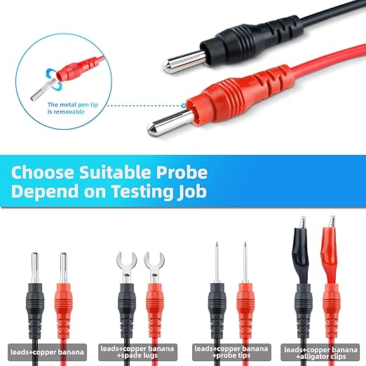 Electrical Multimeter Test Leads Set with Alligator Clips Test Hook Test Probes Lead LESEHIY Premium Professional Kit CAT III 1000V 20A