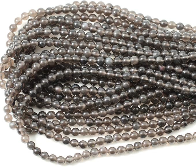 60PCS 6mm Natural Ice Obsidian Gemstone Round Loose Beads Crystal Energy Stone - Image 6