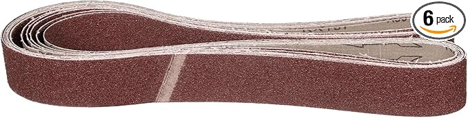 2 x 72 Inch Sanding Belt, 6 Pcs 36 Grit Knife Sharpener Belts Work Sharpening for Belt Sander Knife Carving Tool Metal Working