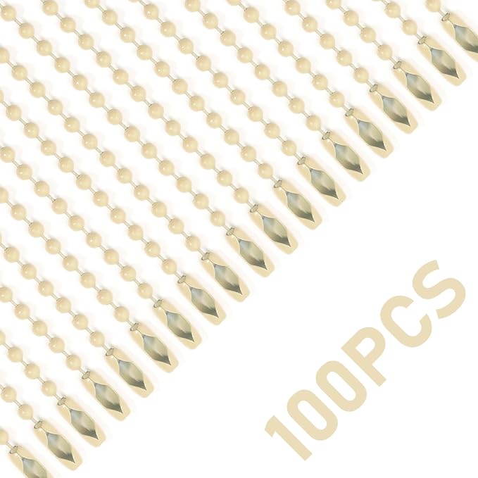 Lemonkey 100Pcs Ball Beads Chains Bulk, Cream Meta Keychains Ringsl, 4 Inch Dog - Image 5