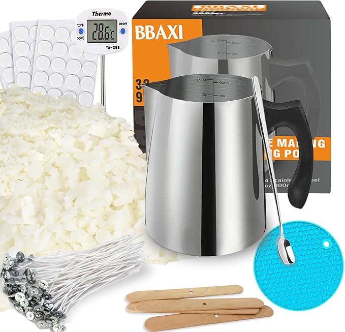 BBAXI Candle Making kit Supplies，Nature Soy Wax DIY Craft Tools by BBAXI