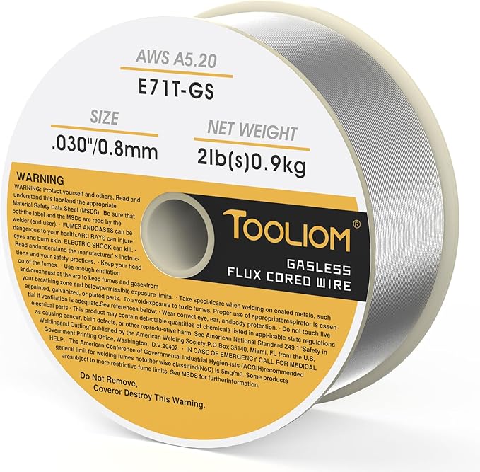 TOOLIOM E71T-GS .030" Diameter 2-Pound Spool Flux Core Self-shielded Carbon Steel MIG Welding Wire