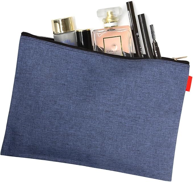 5 Pack Canvas Zipper Tool Bag Set, 13.3" x 9.4" 14oz Heavy Duty Waterproof Multipurpose Utility Multi Tool Storage Pouch Case for Organizing and Sorting Household Tools, Spare Parts (5 Colors)