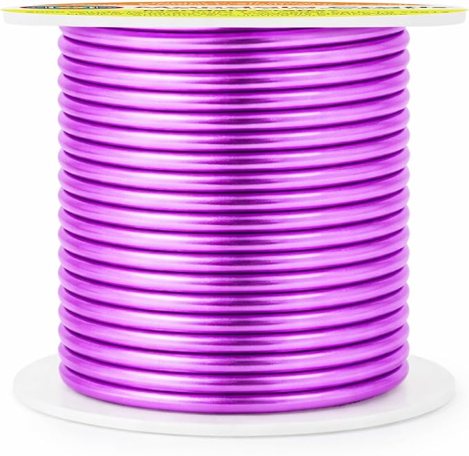 Mandala Crafts 8 Gauge Violet Anodized Aluminum Craft Wire, 32 FT | Colored - Image 2