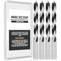 9MM Metric Brad Point Wood Drill Bit Set, 4Pcs Drill Bit Set with Double Flutes Design for Carpenter Woodworking and All Types of Wood