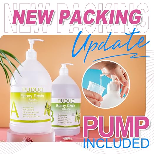 Epoxy Resin Crystal Clear Art 2 Gallon Kit New Bottle - Image 2