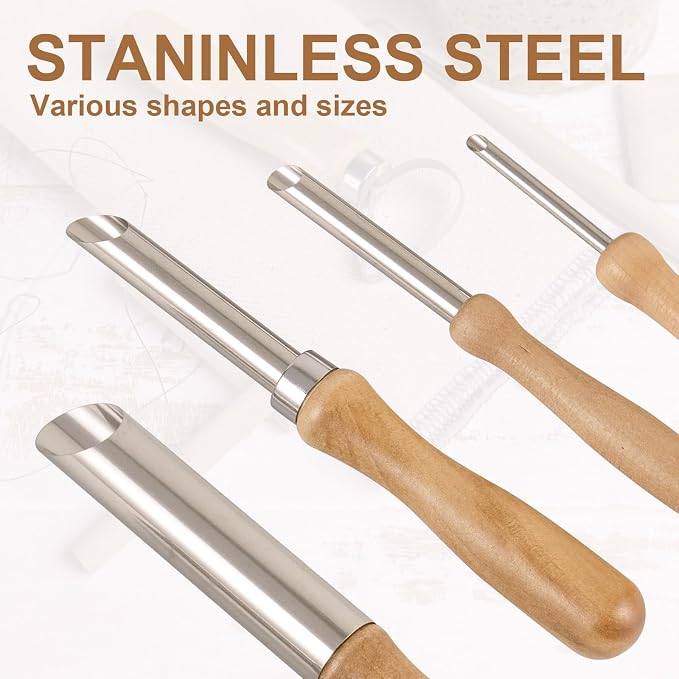 DIYOOHOMY Pottery Carving Tools Set, Clay Sculpting Tools - Image 2