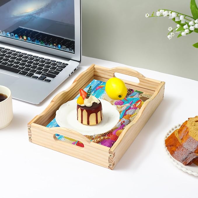 EWJRNSF Diamond Art Kits for Adults Wooden Serving Trays - Image 7