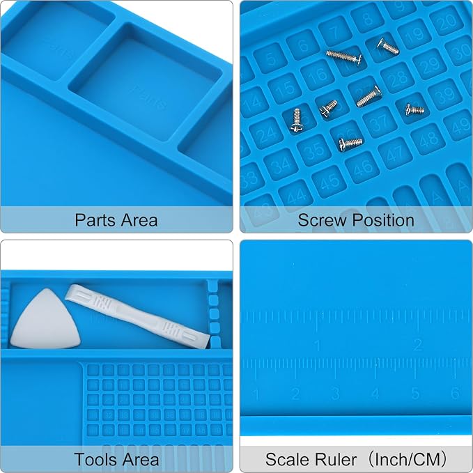STREBITO Soldering Mat Electronics Repair Mat, Silicone Work Mat Heat Resistant - Image 7