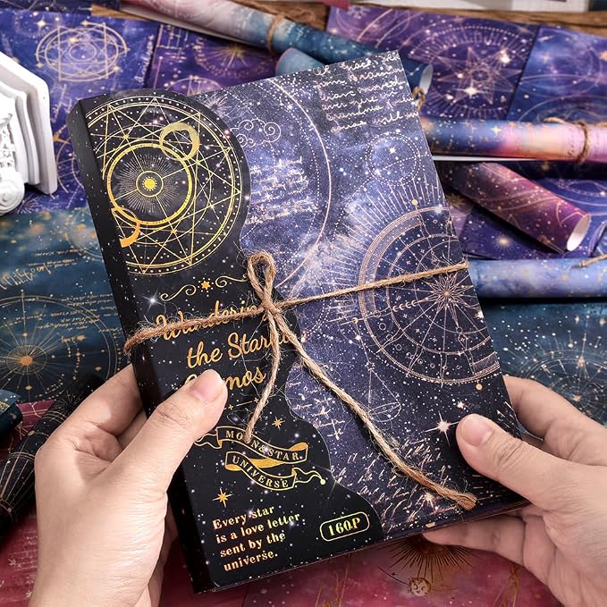 icceemee 160 Sheets of Starry Sky Scrapbook Paper, journaling Scrapbook - Image 6