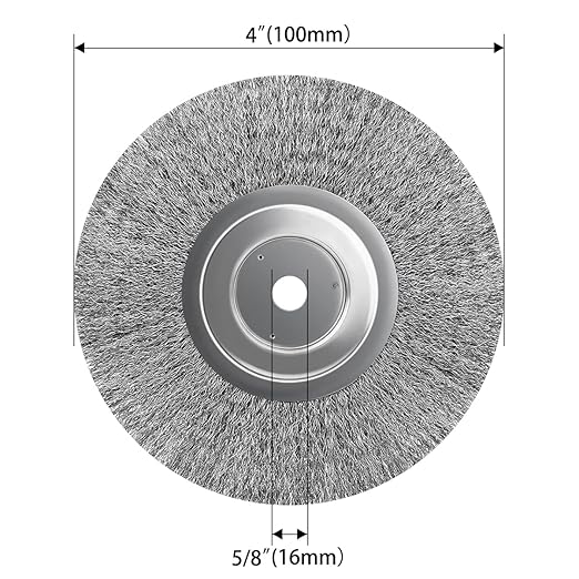 5Pcs 4 Inch Stainless Steel Wire Crimped Wheel Brush with 5/8" Bore for Angle Grinder Derusting Cleaning and Surface Polishing