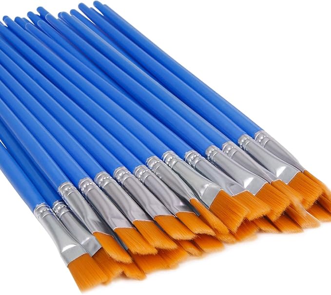 UPINS 30 Pcs Flat Paint Brushes, Small Brush Bulk by UPINS