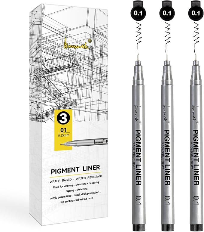 Brusarth Extra Fine Point Writing Pens: 3 Pack, Design by Brusarth