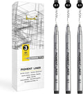Brusarth Extra Fine Point Writing Pens: 3 Pack, Design by Brusarth