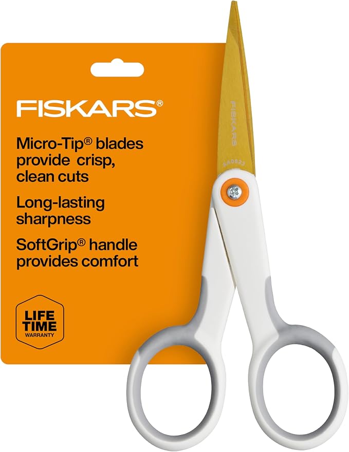 Fiskars Micro-Tip Scissors, Precision Cutting Shears, Titanium Blades & by Unknown