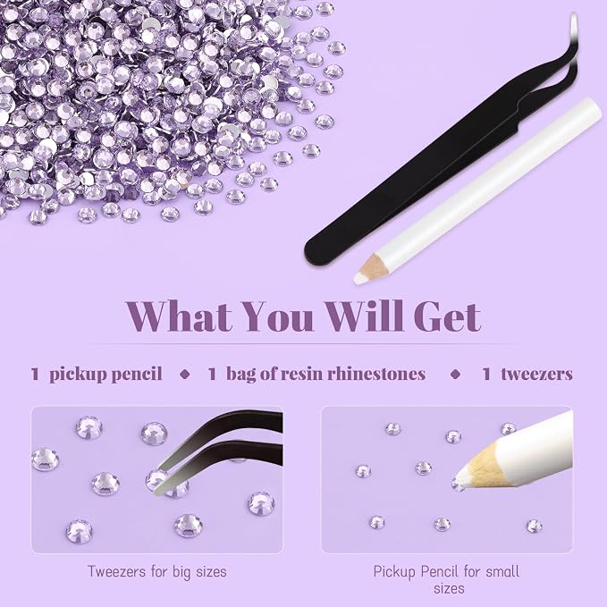 12000PCS 2mm Resin Rhinestones in Bulk, Bedazzling Flatback Crystals Rhinestones - Image 7