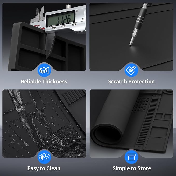 STREBITO Solder Mat Electronics Mat Silicone Repair Mat, Heat Resistant 932°F - Image 9