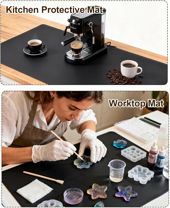 Large Crafting Silicone Mat, Epoxy Resin, Scrapbooking, Heat Resistant Nonstick - Image 3
