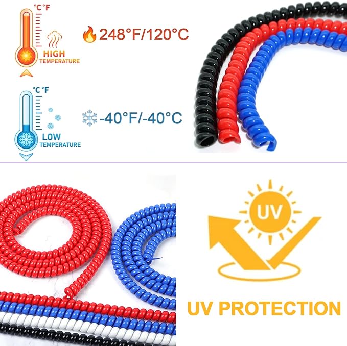 3.28ft – 1/4 inch Motorcycle TPU Wire Loom, Bicycles Flexible Cable Cover - Image 2