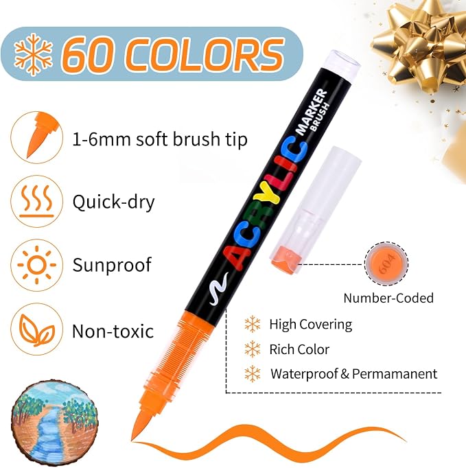60 Colors Acrylic Paint Markers - Image 2