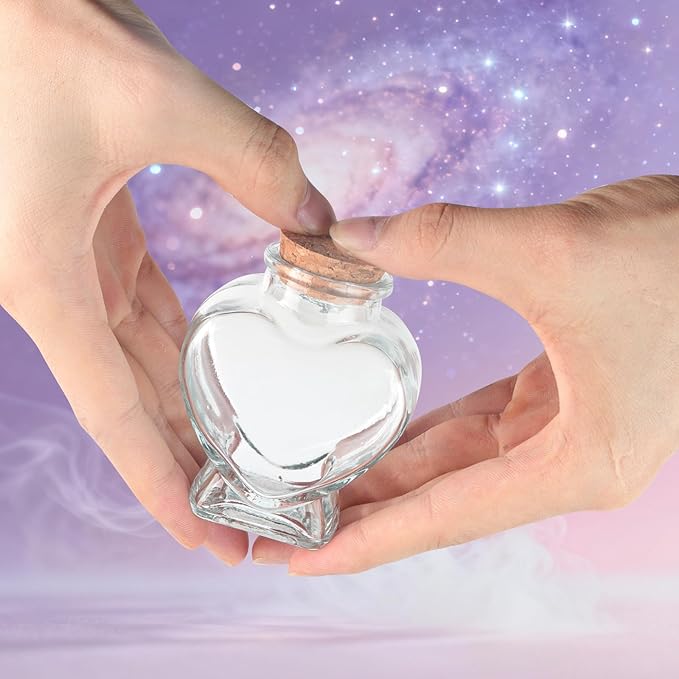 Clear Heart-shaped Glass Bottles - Image 4