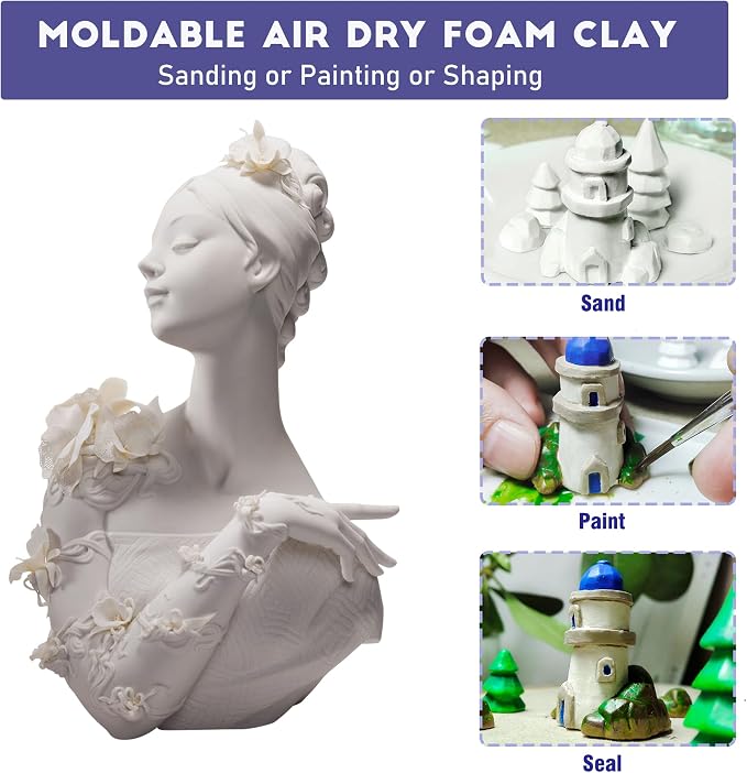 SELEAD Foam Clay White 500g - Image 2