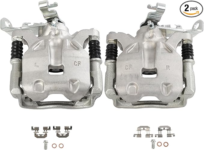 SCITOO 19B7155 19B7154 Rear Left & Right Disc Brake Calipers w/Bracket Fit For Mazda For 3 2014-2016,For Mazda For 3 Sport 2014-2016, Single Piston