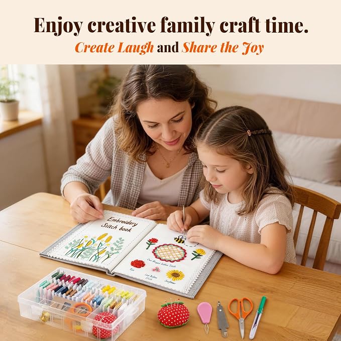 CYANFOUR 2026 New Embroidery Stitch Book Kit - Image 5