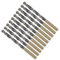 Drill Bit, 5.2mm Cutting Diameter, 4341 HSS Gold and Black 118° Cutting Angle Number Jobber Bits - (Applications: for Drilling Soft Metal Plastic Wood), 10-Pieces
