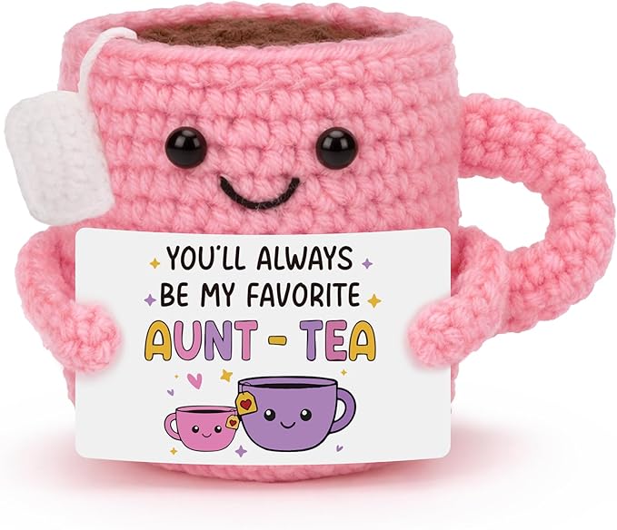 MAMAGIFTREE Funny Crochet Teacup Plushie by MAMAGIFTREE