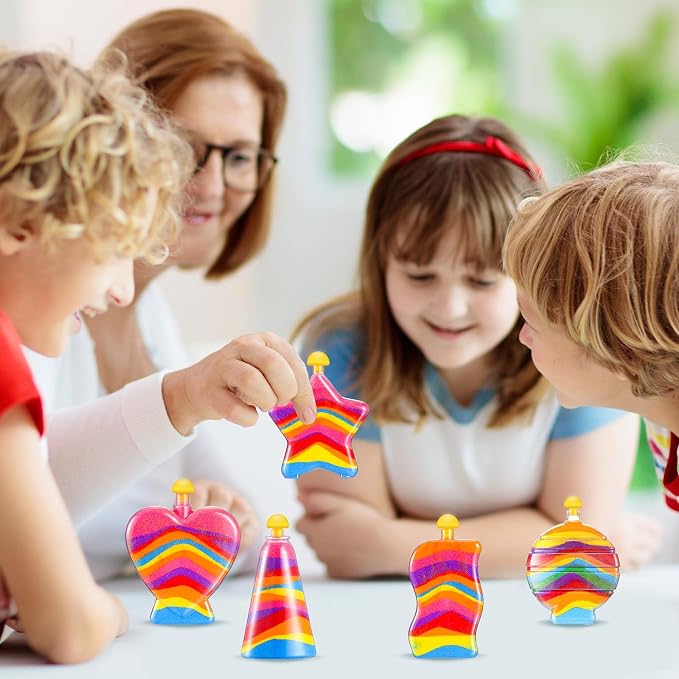 Liliful Sand Art Bottles for Kids, Plastic Crafts Kit Bulk - Image 6