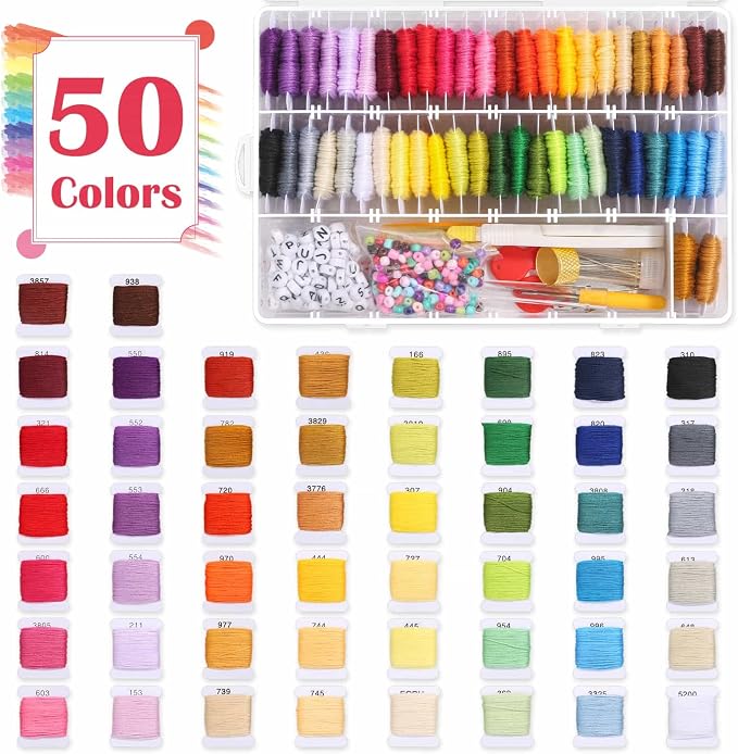 PAXCOO 488Pcs String Bracelet Making Kit, Friendship Bracelet String Kit - Image 3