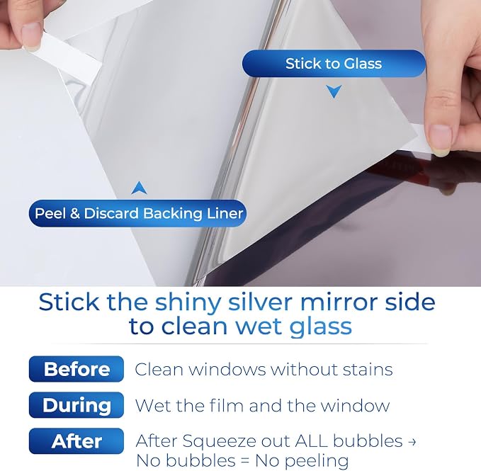 Coavas Window Privacy Film Daytime See Out Not in, 100% UV Blocking Heat - Image 9