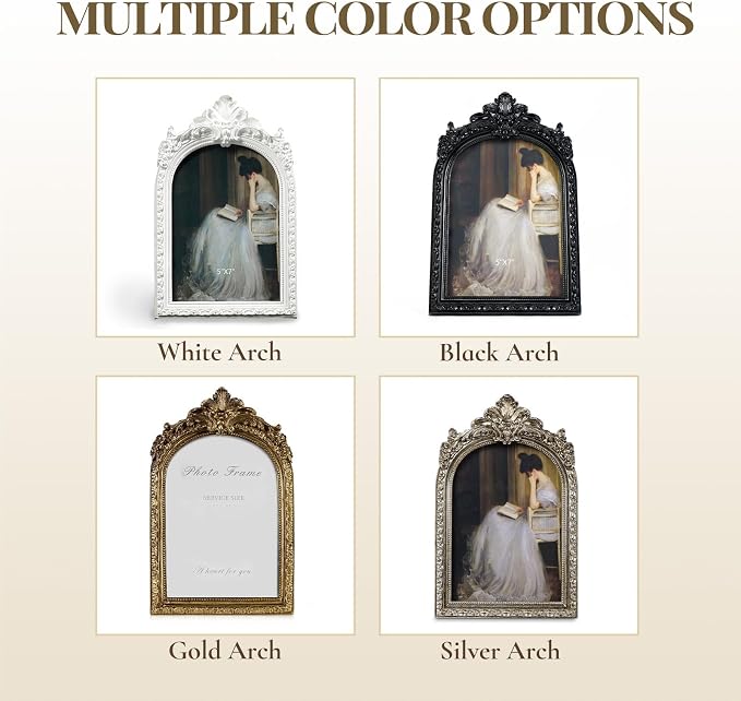 Cuspin 8x10 Picture Frame Vintage Gold Frames, Antique Gold Ornate Resin Photo - Image 7